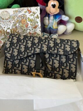 DIOR SADDLE WALLET ON CHAIN. Full Packaging
